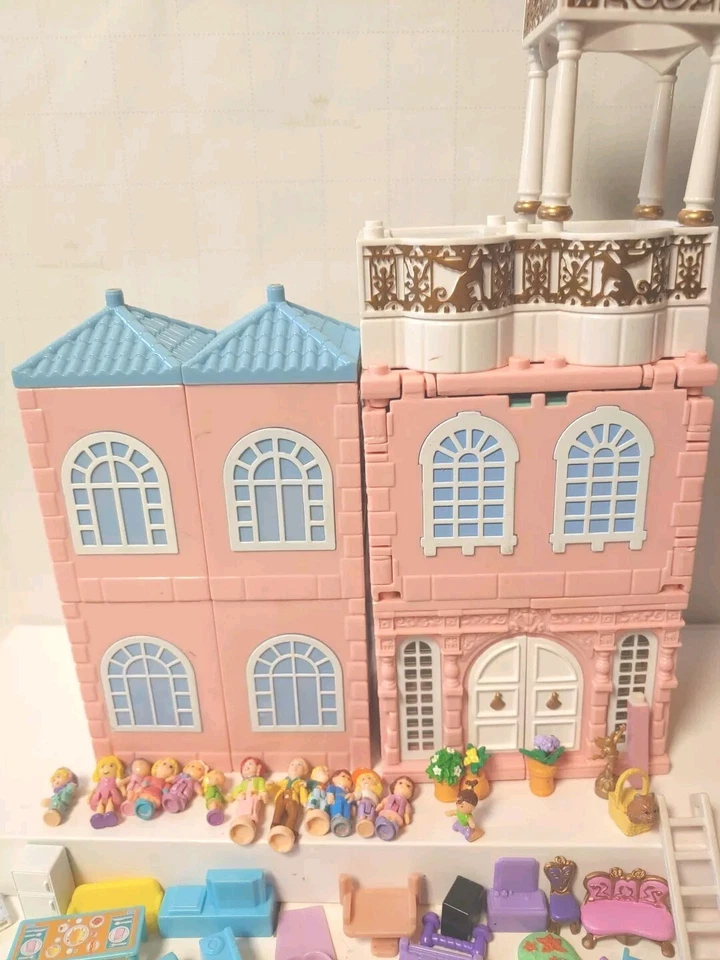 Vtg.  Mattel Polly Pocket - 1999 Deluxe Mansion Dream Builders Incomplete Read - Image 2 of 4