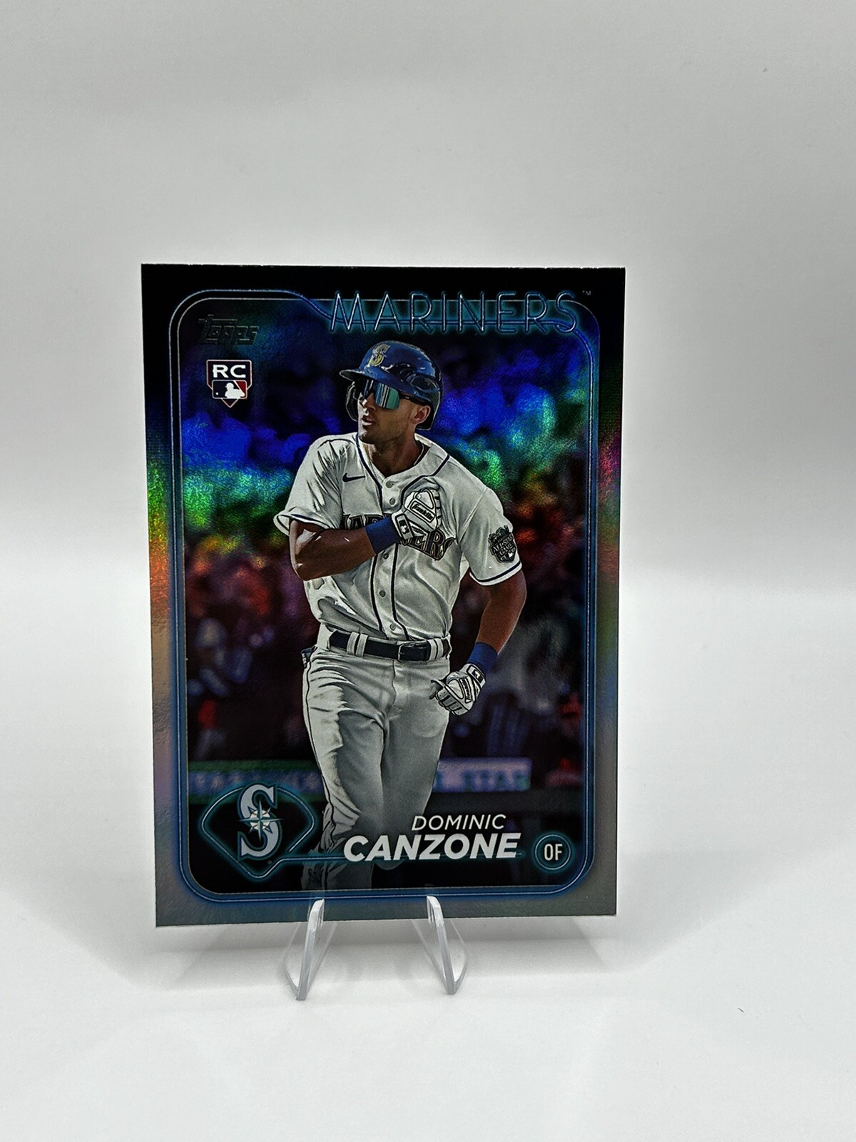 Dominic Canzone 2024 Topps Series 1 Rookie Rainbow Foil #195 Seattle Mariners