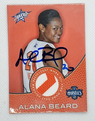 ALANA BEARD AUTOGRAPH SIGNED JERSEY CARD #AS8 LOS ANGELES SPARKS