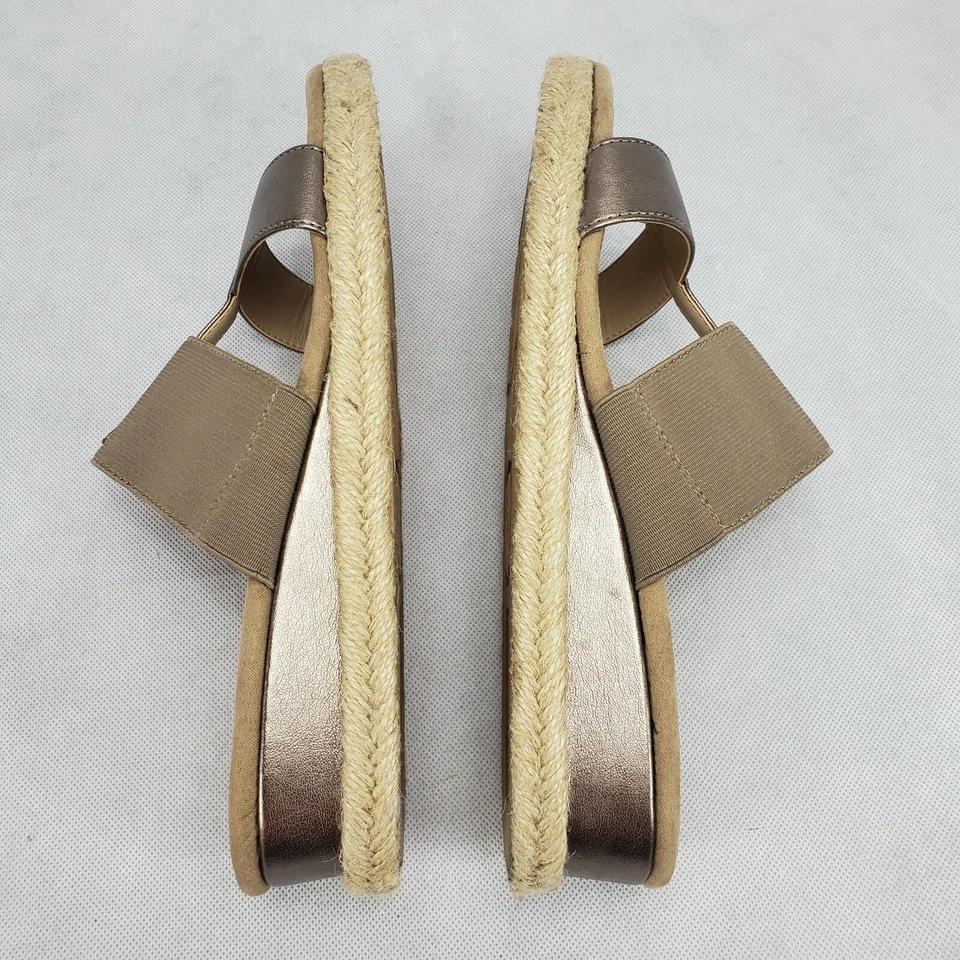 Sandalias Deportivas Adrienne Vittadini CODIE Alpargatas Metálicas Talla 9.5 M Usadas en Excelente Condición Foto 4 de 4