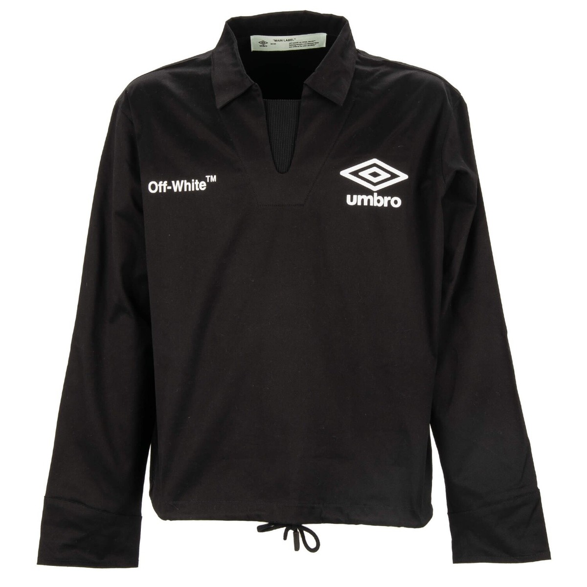 OFF-WHITE x UMBRO Oversize Shirt Jacket with Logo Black OFF-WHITE x UMBRO Oversize Shirt Jacket with Logo Black