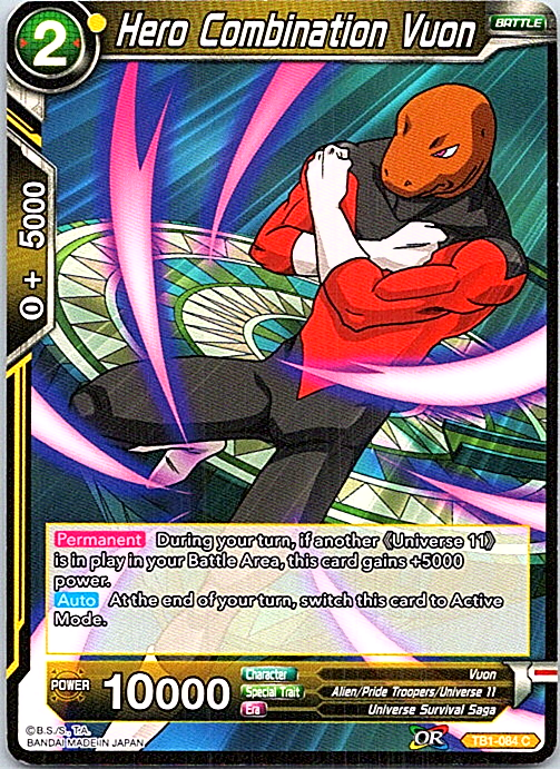 Hero Combination Vuon TB1-084 C Dragon Ball Super Card TCG