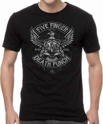 FIVE FINGER DEATH PUNCH cd lgo HOW EAGLE CREST Official SHIRT LRG new
