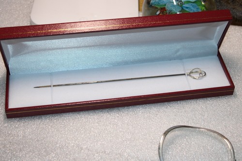 Charles Horner Sterling Silver Hatpin - Fabulous Scroll Top - Picture 7 of 24