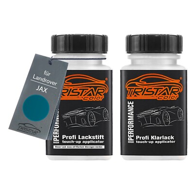 Autolack Lackstift Set für Landrover JAX Kingfisher Metallic Basis Klarlack