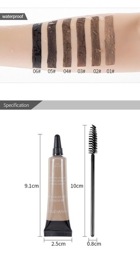 Eyebrow Tint Dye Gel Tattoo Long Lasting Waterproof with Brush/Six Colours - Picture 43 of 63