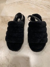 UGG Women's Fluff Yeah Slipper Color Black Size 11