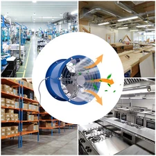 Axial Fan Ventilator Extractor Fan Blower Fumes Exhaust Fan 370W