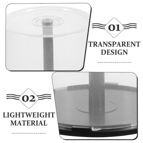 2 Pcs CD Storage Bin Blank Clear Bucket Empty Dvd Case Holder - Afbeelding 9 van 12