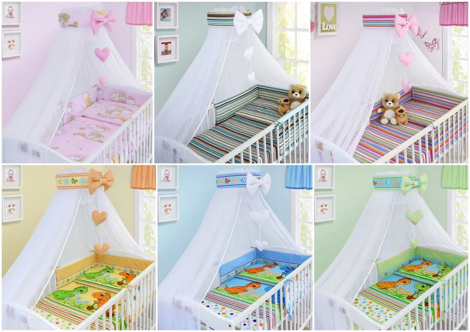 BABY NURSERY CANOPY DRAPE MOSQUITO NET WITH HOLDER TO FIT COT  - Image 2 of 4