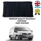 FORD TRANSIT MK7 2004-2014 BLACKOUT CURTAINS CHOOSE DIFFERENT VARIATIONS BLACK