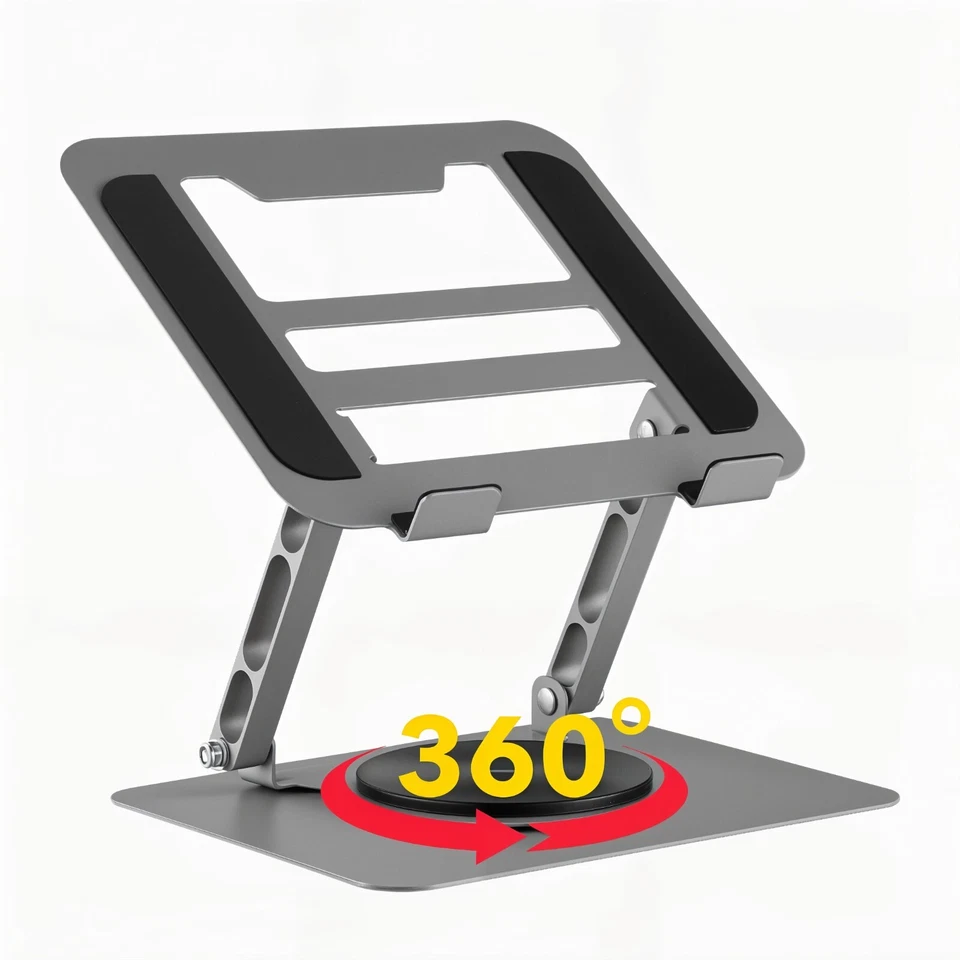 360° Adjustable Foldable Laptop Tablet Stand Riser Bracket Holder Mount for Desk - Image 3 of 4