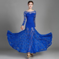 Adult Latin Ballroom Modern Dance Maxi Dress Salsa Waltz Standard Tango Fox Trot
