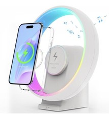 Wireless Charging Night Light, Bluetooth Speaker with Portable Charging