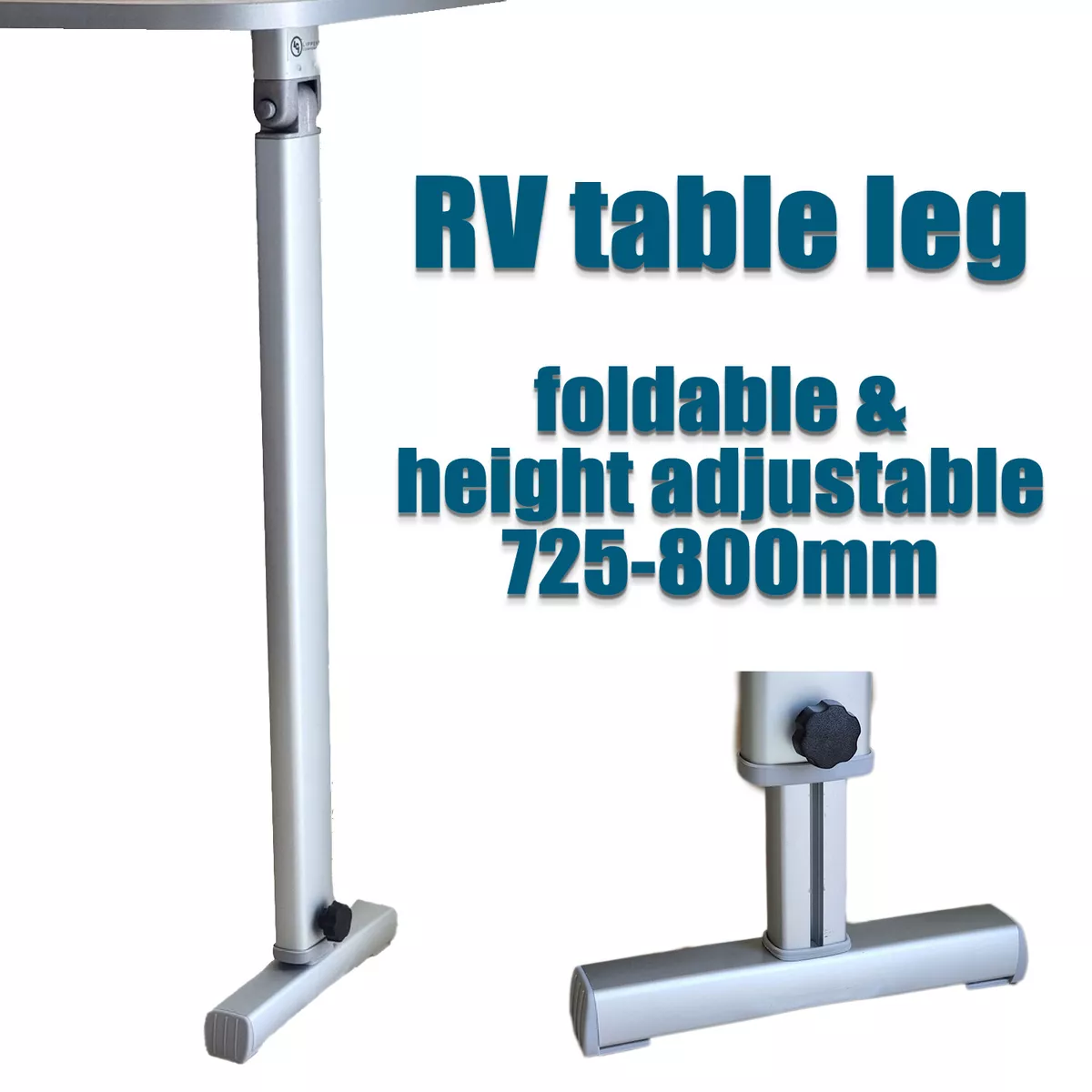 Keenso RV Foldable Bar Support, 590 to 775mm Height Heavy Duty T Bar  Anodized Table Support Legs for Campers Accessory RV Parts and Accessories