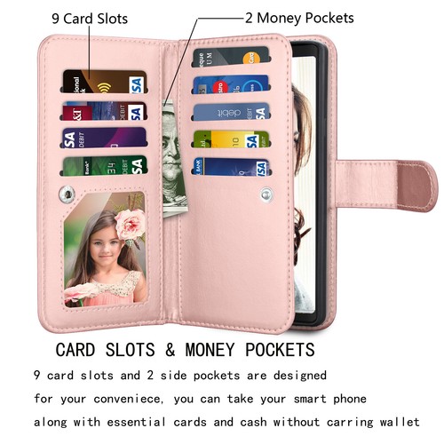 For Samsung Galaxy Note 10 +/ 9 / 8 / 5 Case Wallet Card Holder Flip Folio Cover - Picture 14 of 36