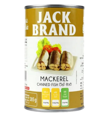 Jack Mackeral Brand Canned Fish Seafood In Water and Salt 425g Easy ...