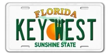 Florida Orange Key West Vanity Novelty Aluminum License Plate Tag New