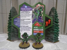 Heroscape Custom Lexcorps Security Battle Suits Dbl Sided Card & Fig DC Superman