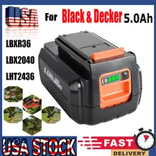 5.0Ah Battery For Black & Decker 40V 40 Volt Max Lithium Ion LBXR36 LBX36 LB36