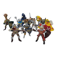 Papo Medieval Knights and Horses Fantasy Battle Figures Figurines - Lot of 9