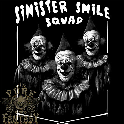 Sinister Smile Squad Evil Clowns Halloween Herren T-Shirt 100% Baumwolle