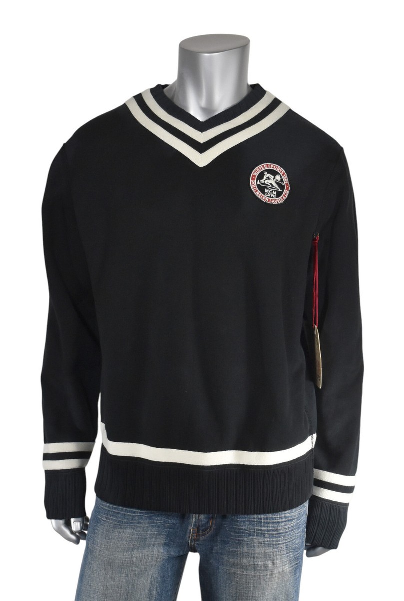 Men's Polo Ralph Lauren Vintage Black 1967 Winter Sports Ski V