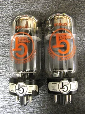 Slyvania /  6L6GC  STR 387  Double Halos.....Match Pr....Groove Tube Label.. USA