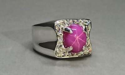 Natürlicher Rubin Stern 925 Sterling Silber Handarbeit Damen Ring Yaqoot Ring roter Rubin