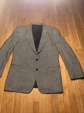 Gian Giacomo Soleri Men Cashmere Wool Blend Italy Sport Coat 42 Long Coat Jacket