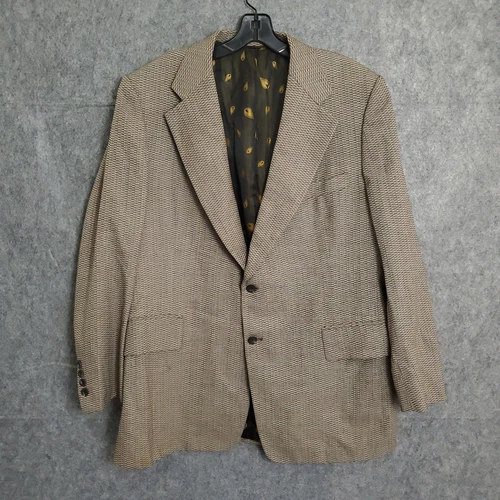 CHRISTIAN DIOR MONSIEUR Blazer Uomo 44R Vintage Marrone LANA Made USA Cappotto Sportivo