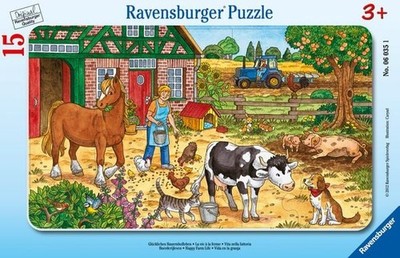 Rahmenpuzzle Ravensburger Glückliches Bauernhofleben 15 Teile 15 Teile