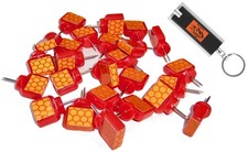 Orange Reflective Wing Tacks Pack of 50 Trail Tacks, Glow