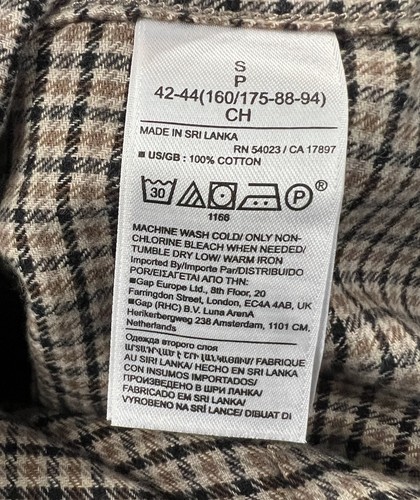 Banana Republic Tan and Black Plaid Alys Slim Flannel Shirt Size S - Picture 11 of 11