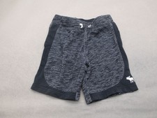 Abercrombie Size 7/8 Kids Gray Cotton Blend Drawstring Stretch Sport Shorts 289