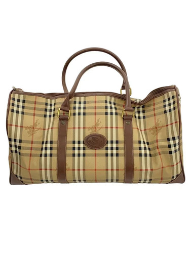 BURBERRYS Boston Bag Leather CML Check