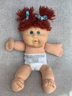 Cabbage Patch Kids Play Along Baby Girl Red Hair Blue Eyes Diaper 14” 2004 TLC