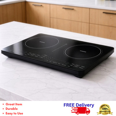 NuWave Dual Top Precision Induction Cooktop Dual 11.5  1800W Black New