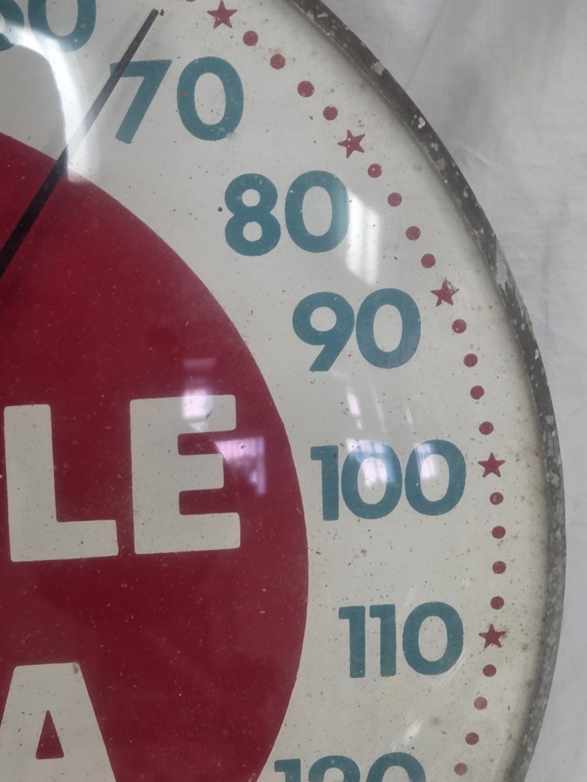 Vintage 1950s 12" Drink Double Cola Soda Advertising Glass Thermometer 495a USA