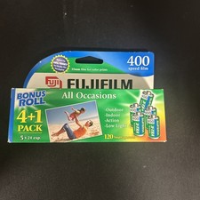 Fujifilm 400 Speed 5 Rolls 35mm Color Film 120 Total Exposures Exp. 2007 Sealed