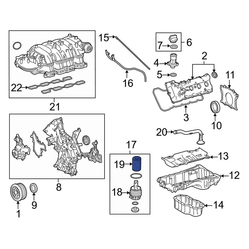 For Toyota Tundra 2007-2021 Toyota 04152YZZA4 Engine Oil Filter Element Foto 2 de 4