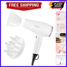 Hair Dryer, 1875W Compact Hair Blow Dryer, with Diffuser and Concentrator, White