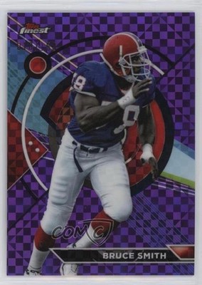 2023 Composite Topps Finest Purple Checkerboard Refractor Bruce Smith HOF 9b3