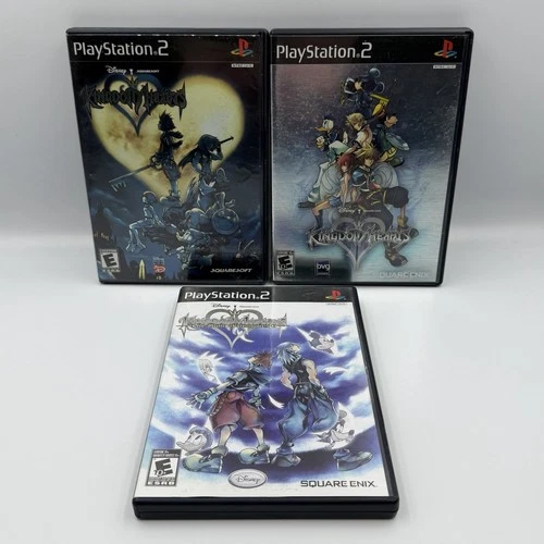 Kingdom Hearts 1, 2 & Re: Chain Of Memories PS2 Playstation 2 Lot Complete CIB