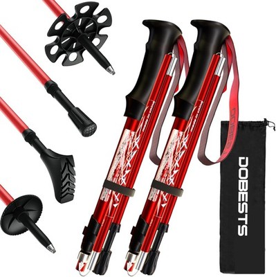 2er Pack faltbare Wanderstöcke leichte Trekkingstöcke verstellbar 110-130cm