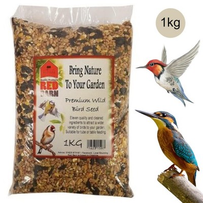 Red Barn Premium Wildvogelsamenfutter Mischfutter Elf Qualität & Sauber 1Kg