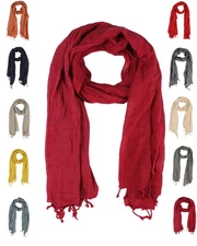 100% Cotton Women's Soft Scarf Pashmina Shawl and Scarves For Evening Dresses...