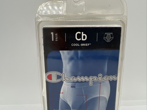 Neu aus altem Lagerbestand Lg 36-38 Vintage Champion cooler Slip Mesh Front weiß Bikini Slip - Bild 2 von 4