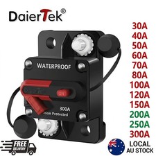 30A-300A Circuit Breaker Manual Reset 12V 24V 48V DC Boat Car Audio