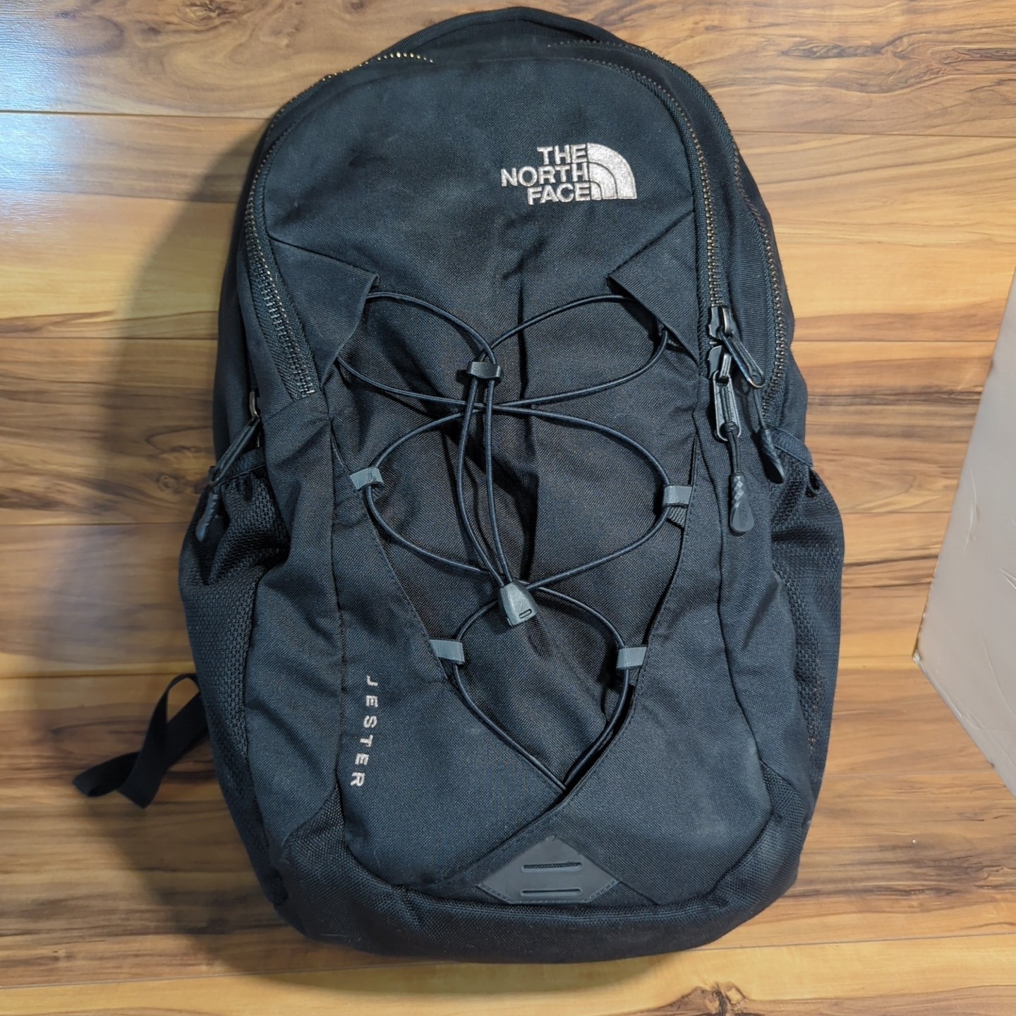 The North Face Jester Black Backpack with FlexVent for School Work and Travel  